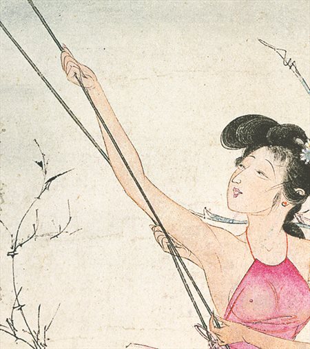 小河-胡也佛的仕女画和最知名的金瓶梅秘戏图